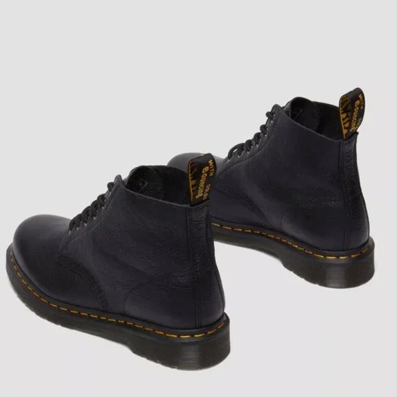 Dr Martens 101 UB Black Ambassador Soft Leather, W7, Worn Once, Box Included - Picture 3 of 8